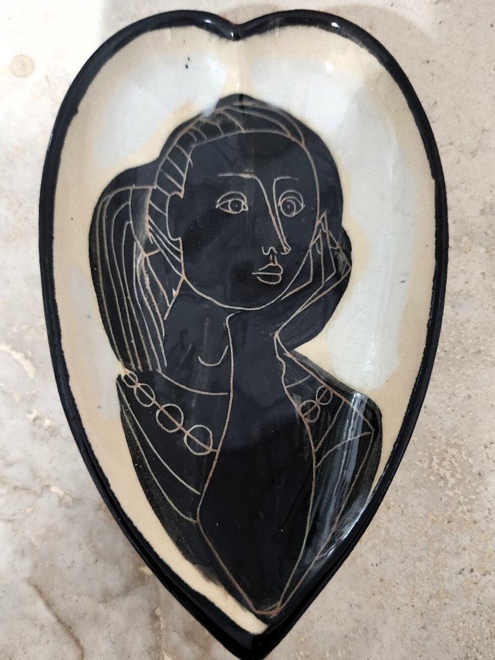 Philippe Lambercy Swiss Studio Pottery Dish D'Apres MCM
